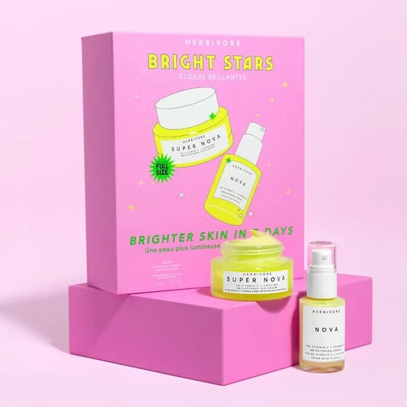 NEW Herbivore Bright Stars Set Brighter Skin in 7 Days - Limited Edition/2PC - Picture 2 of 7